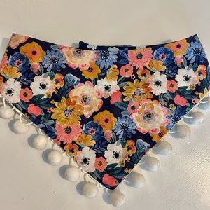 Reversible, Pom Pom trimmed bandanna